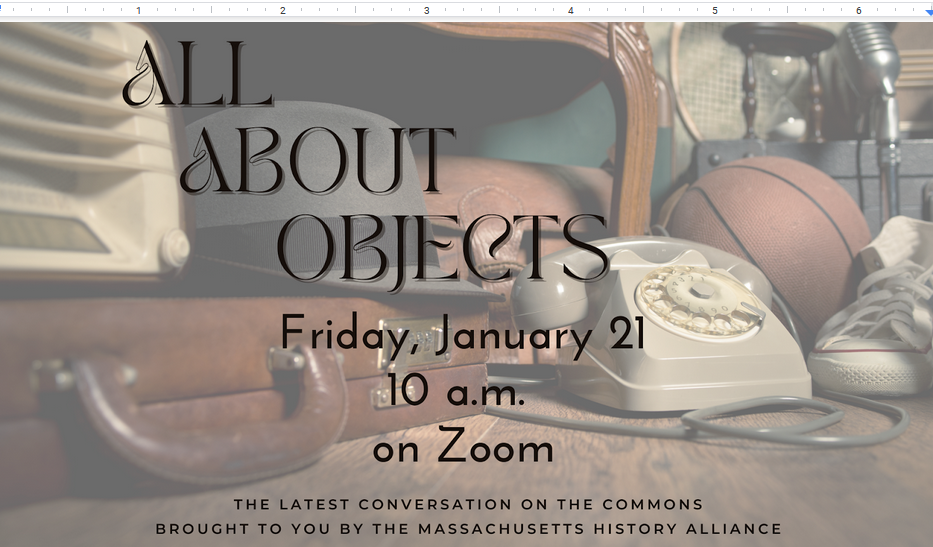 Conversations on the Commons January 21: All About Objects